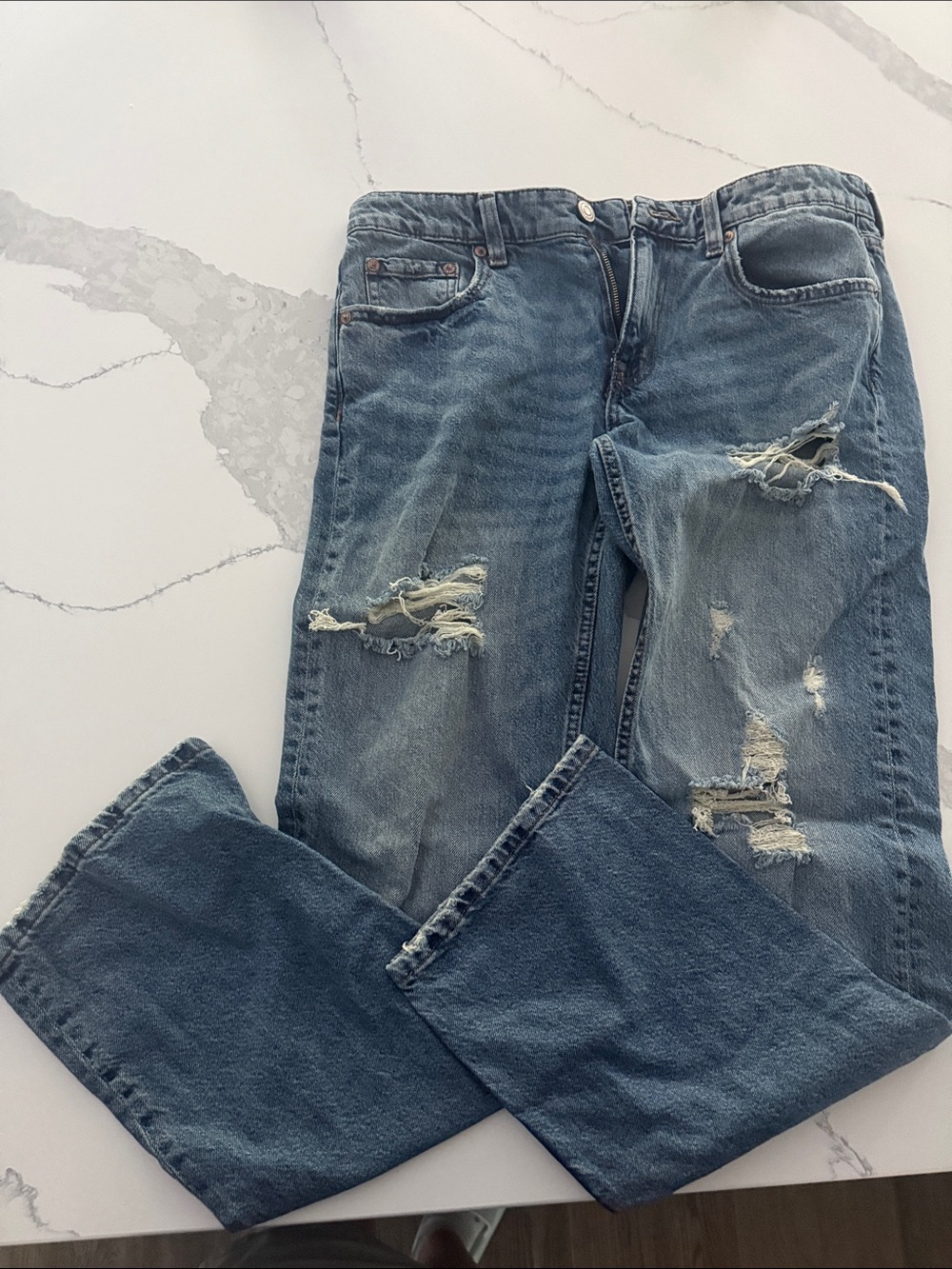 Aeropostale Distressed Blue Ripped Women’s Jeans